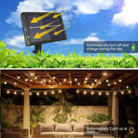 1 x RAW Customer Returns litogo Outdoor Solar String Lights, 8M 26ft 4 Modes Outdoor Lights 25 2 G40 LED Bulbs Solar Luces Waterproof String Lights for Garden, Porch, Tree, Wedding, Party, Pergolas  - RRP €34.99