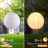 1 x RAW Customer Returns Bawoo Solar Lanterns Outdoor, 2 Pack 30cm Solar LED Lantern Waterproof Warm White Hanging Solar Powered Garden Lantern for Garden Patio Yard etc. - RRP €19.86