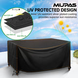 1 x RAW Customer Returns MUPAS Garden Furniture Cover Waterproof Windproof Heavy Duty 420D Oxford Fabric Improved UV-Resistant Tarpaulin Garden Furniture for Outdoor Sofa Garden Tables, Chairs and Furniture Sets 242 x162 x100cm - RRP €31.99