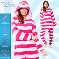 1 x RAW Customer Returns Disney Onesie Women s Stitch One-Piece Pajamas - Eeyore, Minnie, Maleficent Pajamas Onesie - Sizes from S-XXL Pink Cheshire Cat, S  - RRP €37.68