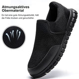 6 x Brand New AZSDXS Slip-on sneakers men s non-slip running shoes, breathable sports shoes, lightweight casual shoes, outdoor sneakers, black 46 - RRP €157.26