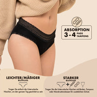 1 x RAW Customer Returns ZENAPHYR 3 pcs. Period Underwear Set Organic Cotton - Menstrual Underwear 4 Leak-Proof Layers - Hygienic Washable Period Underwear L  - RRP €28.43