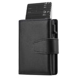 1 x RAW Customer Returns SENDEFN card holder with coin pocket Men s wallet RFID protection Genuine leather wallet Mini wallet men slim wallet Pop-up card holder Aluminum clip - RRP €32.24