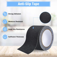 1 x Brand New Autumn anti-slip tape, 10cm x 10m anti-slip tape strips with self-adhesive, non-slip tape high grip for stairs steps for indoors and outdoors black  - RRP €14.11