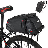 1 x RAW Customer Returns KEMIMOTO 2 IN 1 pannier bag, 8L waterproof bicycle bags for luggage rack, multiple compartments, with carrying handle and shoulder strap, bicycle bags for the rear - RRP €32.99