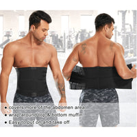 1 x RAW Customer Returns Bafully Abdominal Slimming Band Men Sauna Fitness Belt Neoprene Lumbar Band Adjustable Back Support Training Belt Waist Trimmer - RRP €27.99