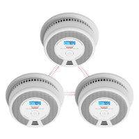 1 x RAW Customer Returns X-Sense Networkable Combined Smoke and Carbon Monoxide Detector with LCD Display 10 Year Battery, SC07-W, Set of 3 - RRP €127.86