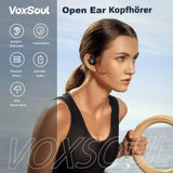 1 x RAW Customer Returns VoxSoul Open Ear Headphones Bluetooth, Open Ear Bluetooth 5.3, Headphones Wireless Bluetooth 55 Hours Playtime, Bluetooth Headphones Sport with 4 Mic, 16.2mm Speaker Hi-Fi Stereo Bass ENC Black - RRP €40.33