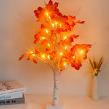 1 x RAW Customer Returns LED tree indoor, 24 LED maple leaf warm light for indoor mood light, USB cable or battery operated autumn decorative lights for living room, office, dining room, Christmas decoration - RRP €18.7