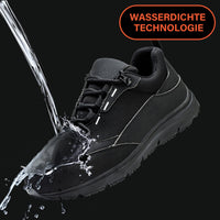 4 x Brand New TIAROOTT Safety Shoes Work Shoes Men Women Waterproof Lightweight Sporty Protective Shoes Non-Slip Breathable with Steel Toe Cap Sneakers, Black, Size 41 - RRP €120.96