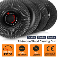 1 x RAW Customer Returns Pomsare wood grinding discs 125mm for angle grinders - rasp disc, wood carving disc, milling disc, flex disc, tree stump grinder, root grinder, paint grinder - 4 pieces angle grinder accessories - RRP €34.94