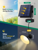 1 x RAW Customer Returns Aigostar Outdoor Solar Light 50W 500LM Outdoor Solar Wall Light with Remote Control IP65 Dimmable Outdoor Solar Lamp 6500K 3000K 4000K. Outdoor Solar Lights with 3 m cable, 2pcs - RRP €47.04