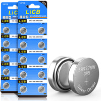 2 x RAW Customer Returns LiCB 20 pieces SR927SW button cell batteries, 395 AG7 batteries LR927 399 V395 1.5V watch battery - RRP €13.98