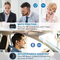 1 x RAW Customer Returns SUNITEC Bluetooth headset with microphone, wireless headset with USB-A dongle, with CVC 8.0 Dual Mic 45Hrs HD hands-free talk, for business office driving, compatible with iPhone and Android - RRP €49.93