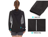 1 x RAW Customer Returns Mapamyumco Women s Sun Protection Lightweight Jacket for Golf Running Cycling Breathable Hooded Hiking Clothing Black L - RRP €40.22