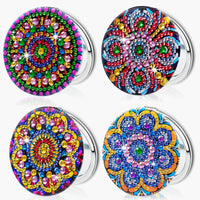 1 x RAW Customer Returns DIY 5D Diamond Painting Pocket Mirror 4 Pieces Diamond Painting Personalized Travel Mirror Art Craft Kit for Adults Children Crafts Girls 8-10 Years Diamond Painting Christmas Gifts - RRP €18.66