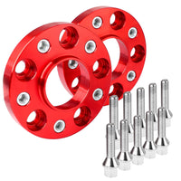 1 x RAW Customer Returns CarBole wheel spacers 5x120,20mm,72.56mm,wheel spacers with 10pcs wheel bolts,spacers Compatible with BMW,red,2-piece,10 holes - RRP €58.78