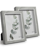 1 x RAW Customer Returns Afuly 13x18 Picture Frame Grey White Wooden Photo Frame Wall or Desk Modern Shabby Decoration Gift, Set of 2 - RRP €20.16