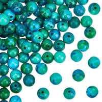 1 x RAW Customer Returns OLYCRAFT About 93 99pcs Natural Chrysocolla Beads 8mm Round Gemstone Beads with Hole Dyed Natural Stone Bead Loose Beads for Bracelet Necklace Jewelry Making - RRP €8.89