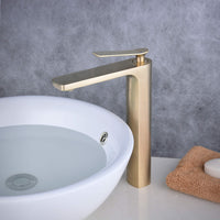 1 x RAW Customer Returns Beelee Modern Single Handle Bathroom Mixer Tap Single Lever Single Hole Brushed Gold BL6682BGH - RRP €79.99