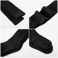 1 x Brand New Knee High Socks Women Casual Socks Knitted Boot Socks Extra Long Sports Socks Layered Socks Size 9 to 11 Tennis Socks 90s Neon Clothing Traditional Socks Women Black  - RRP €27.6