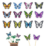 2 x Brand New Butterfly diamond art set, 12 pieces butterfly flower arrangement, butterfly garden decoration DIY diamond painting set diamond painting kits for decorating potted plants, flower pots - RRP €40.8