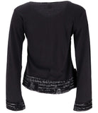 1 x RAW Customer Returns GURU SHOP Long-sleeved shirt - chic, mantra shirt, black, cotton, size XL 42  - RRP €26.56