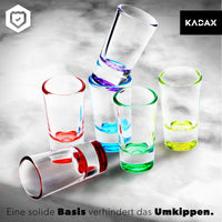 1 x RAW Customer Returns KADAX shot glasses, 28ml, shot glasses set, stamper for alcohol, brandy, shot, vodka, party, shot glass, short glasses, sambuca glasses, pint glasses, shot cups multi-colored, 12 pieces  - RRP €19.0