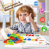 1 x RAW Customer Returns EUCOCO letters learning toy from 3 4 5 6 years, learning games from 4 years gift boy girl 3-7 years Montessori toy from 1-6 years girl boy learning to read gifts for starting school - RRP €13.1