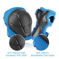 1 x RAW Customer Returns WayEee Children s Knee Pads with Helmet, Protector Set for Children 3-10 Years, Knee Pads Inline Skates Children s Protective Equipment for Inliner Skateboard Bicycle Roller Skates Blue  - RRP €31.01