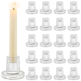 1 x RAW Customer Returns Romadedi glass candle holder candlestick for taper candles - set of 20 small taper candle holders for taper candles wedding table decoration Christmas Advent living room party dining table vintage decoration - RRP €45.99