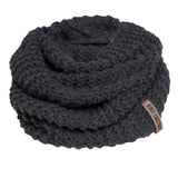 1 x RAW Customer Returns KNIT FACTORY - Alex Loop Scarf - Tube Scarf - Winter Scarf - Round Scarf - Men s Scarf - Women s Scarf - Wool Scarf - Coarse Knitted Rib Pattern - For Women and Men - Black - RRP €40.28