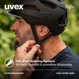 1 x RAW Customer Returns uvex Stride Style - robust all-round bicycle helmet with individual size adjustment - perfect fit, safe versatile - Powder Matte - 56-59 cm - RRP €80.66