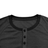 1 x Brand New SwissWell Men s Henley Shirts Long Sleeve Button Down Casual Cotton Waffle Knit T-Shirt Grandad Neck Black M - RRP €35.99