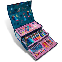 1 x RAW Customer Returns Disney Frozen painting case, painting set for children, craft case with colored pencils, painting supplies colored pencils multi-colored  - RRP €23.49