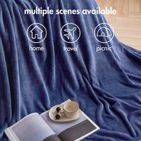 1 x RAW Customer Returns MIULEE Cuddly Blanket Fluffy Blanket Fleece Blanket Living Blankets Couch Blanket Fluffy Throw Microfiber Bedspread Sofa Blanket Blanket For Bed Sofa Bedroom Office 150x200 cm Dark Blue - RRP €19.99