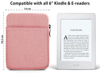 1 x RAW Customer Returns MyGadget Nylon Sleeve Case for Tablet up to 6 inches - Protective Case for Devices up to 17 x 12.5 cm - e.g. Kindle Paperwhite - Pink - RRP €11.7