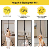 1 x RAW Customer Returns fowong magnet fly screen door 110x220 cm, reinforced insect protection balcony door, upgrade the net material magnetic fly curtain practical mosquito net for door without drilling black - RRP €25.99