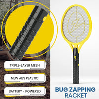 1 x RAW Customer Returns ZAP IT - Electric fly swatter - battery-operated rechargeable mosquito insect racket - with very bright LED light for use in the dark - safe to use - 4000 volts - large - RRP €15.12