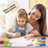 1 x RAW Customer Returns EUCOCO letters learning toy from 3 4 5 6 years, learning games from 4 years gift boy girl 3-7 years Montessori toy from 1-6 years girl boy learning to read gifts for starting school - RRP €13.1