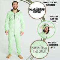 1 x RAW Customer Returns Star Wars Baby Yoda Men s Pajamas, The Mandalorian Men s Fleece Pajamas, Original Gifts for Men Green, M  - RRP €36.62