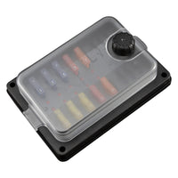 1 x RAW Customer Returns FanPaYY 10 compartment fuse holder waterproof, 12V-32V blade fuse box with display negative protective cover bus for car, boat, motorhome, van, SUV, truck - RRP €29.99