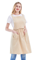 1 x RAW Customer Returns Nanxson Women s Cotton Bib Apron Solid Color Work Apron CF3046, One Size, Linen - RRP €18.13