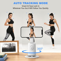 1 x RAW Customer Returns Auto Face Tracking Tripod - Sensitive movable mount, 360 tracking, AI chip, no app required, compatible with various phone holders of different sizes,-white - RRP €40.33