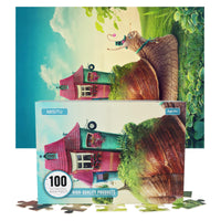 3 x Brand New MISITU Puzzle 100 pieces cartoon pattern - snail and house - puzzle for beginners or older people - RRP €33.27