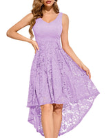 1 x RAW Customer Returns MuaDress 6666 Women s Cocktail Dress Lace Dress Bridesmaid Dress V-Neck Festive Evening Dresses Elegant Mullet Wedding Sleeveless Dress Lavender S - RRP €41.86