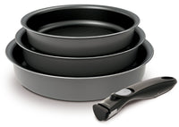 1 x RAW Customer Returns Baking Easycook cookware set, 4 pieces, aluminium, grey, 26 cm - RRP €20.4