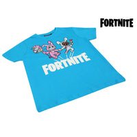 1 x RAW Customer Returns Fortnite Boys T-Shirt, Official T-Shirt, 7-15 Years, Light Blue - RRP €12.29