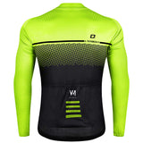 1 x RAW Customer Returns LAMEDA Cycling Jersey Men Women Long Sleeve Autumn Winter Cycling Jersey MTB Jersey Breathable Quick Drying Functional Shirt Bicycle Clothing for Cycling Road Bike Sports Black Green XXL - RRP €30.24