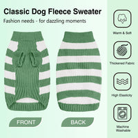 1 x Brand New ALAGIRLS Dress for Soft and Medium Dogs Cat Sweater Dog Sweater Small Dogs Cat Sweater Warm and Beautiful ALASW302-Green-M - RRP €20.4